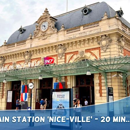 1 Min To The Beach Apartment - Kitchen - Tramway - Air Conditioner - Wifi - Promenade Des Anglais Nice Eksteriør bilde