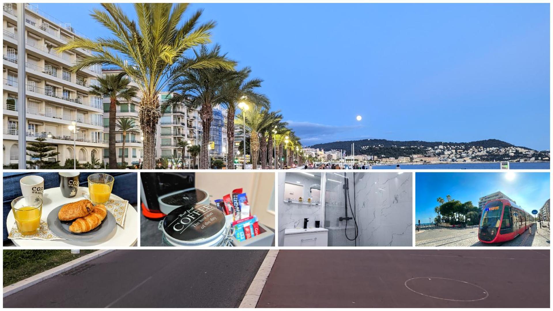 1 Min To The Beach Apartment - Kitchen - Tramway - Air Conditioner - Wifi - Promenade Des Anglais Nice Eksteriør bilde